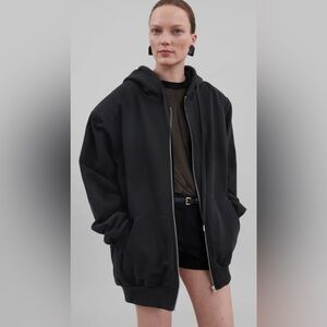 The Frankie Shop Black Hoodie Sweater